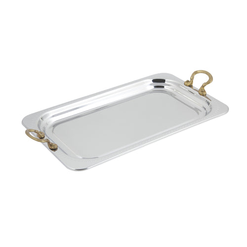 Bon Chef 5307HR Full Size Food Pan W/ Round Handle, 1 1/4" Deep, Bolero, Stainless-cityfoodequipment.com
