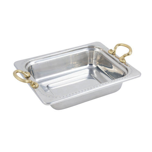 Bon Chef 5309HR 1/2 Size Food Pan W/ Round Handle, 2 3/4" Deep, Bolero-cityfoodequipment.com