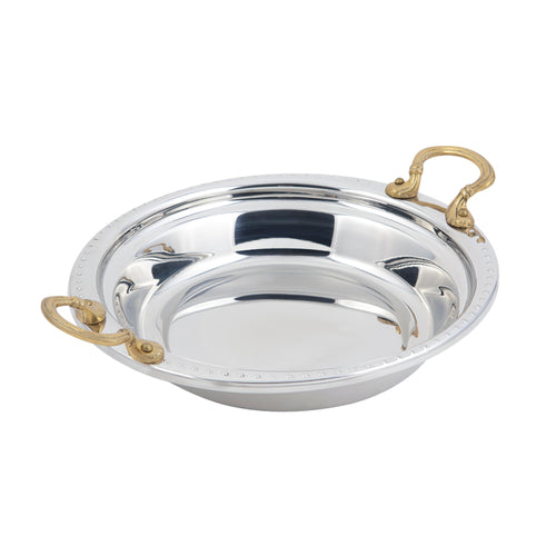 Bon Chef 5355HR 2.5-Qt Casserole Steamtable Dish W/ Round Handle, Bolero, Stainless-cityfoodequipment.com