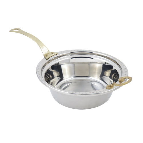 Bon Chef 5356HL 4-Qt Casserole Steamtable Dish W/ Long Handle, Bolero, Stainless-cityfoodequipment.com