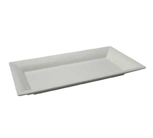 Bon Chef 53403WHITE Rectangular Display Pan, White, Melamine, 19.12x10.37x1.87"-cityfoodequipment.com