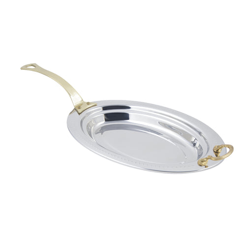 Bon Chef 5388HL 2.5-Qt Full Oval Food Pan W/ Long Handle, 2" Deep, Bolero-cityfoodequipment.com