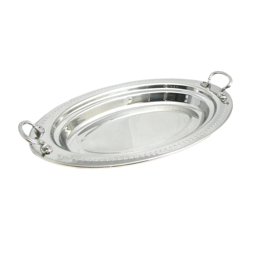 Bon Chef 5388HRSS 2.5-Qt Full Oval Food Pan W/ Round Stainless Handle, 2" Deep-cityfoodequipment.com