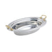 Bon Chef 5399HR Full Oval Food Pan, Round Handle, 3 1/2" Deep, Heavy Gauge Stainless-cityfoodequipment.com