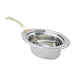 Bon Chef 5403HL Full Oval Food Pan, Long Handle, 4 1/4" Deep, Laurel, Stainless-cityfoodequipment.com