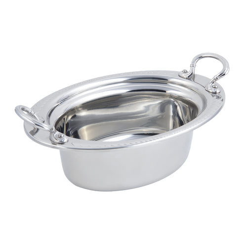 Bon Chef 5403HRSS Full Size Oval Steam Pan, Stainless-cityfoodequipment.com