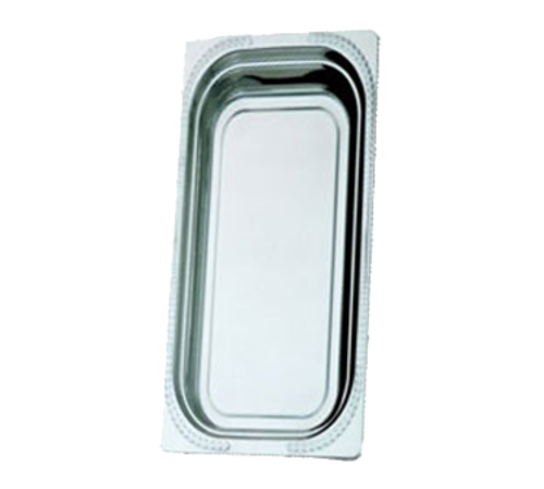 Bon Chef 5413 1/3-Size Food Pan, 4" Deep, Laurel, Stainless-cityfoodequipment.com