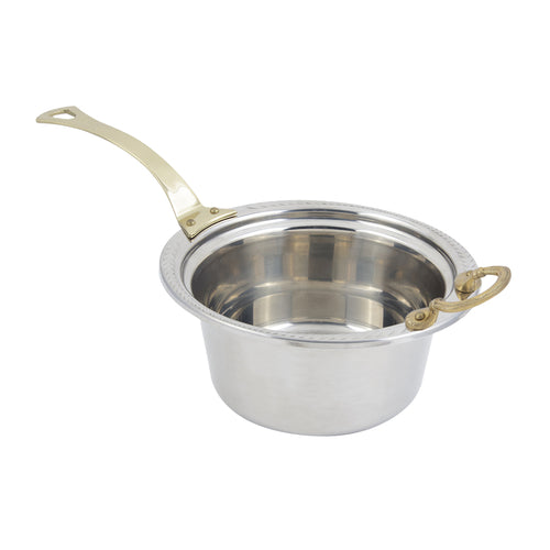 Bon Chef 5460HL 5-Qt Casserole Steamtable Dish W/ Long Handle, Laurel, Stainless-cityfoodequipment.com