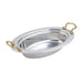 Bon Chef 5499HR Full Oval Food Pan, Round Handle, Heavy Gauge High Polish, Laurel-cityfoodequipment.com