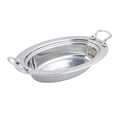 Bon Chef 5499HRSS Full Size Oval Steam Pan, Stainless-cityfoodequipment.com