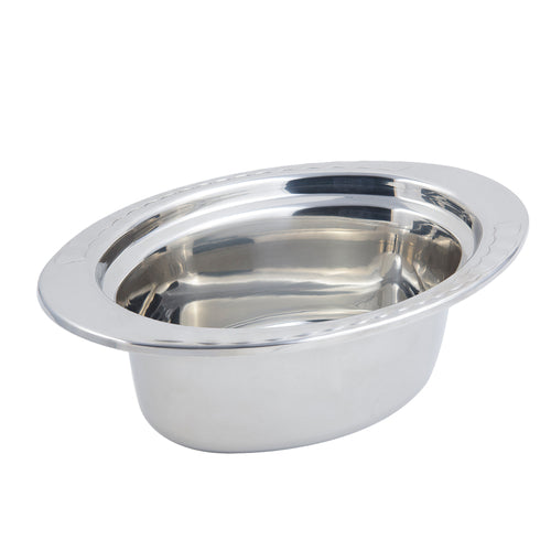Bon Chef 5603 3.75-Qt Oval Food Pan, 4.5" Deep, Stainless-cityfoodequipment.com