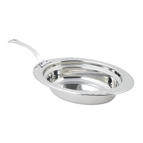 Bon Chef 5604HLSS 2 Qt Oval Food Pan W/ Long Stainless Handle, 2 1/2" Deep,-cityfoodequipment.com
