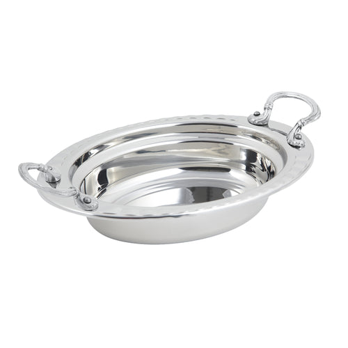 Bon Chef 5604HRSS 2 Qt Oval Food Pan W/ Round Stainless Handle, 2 1/2" Deep,-cityfoodequipment.com