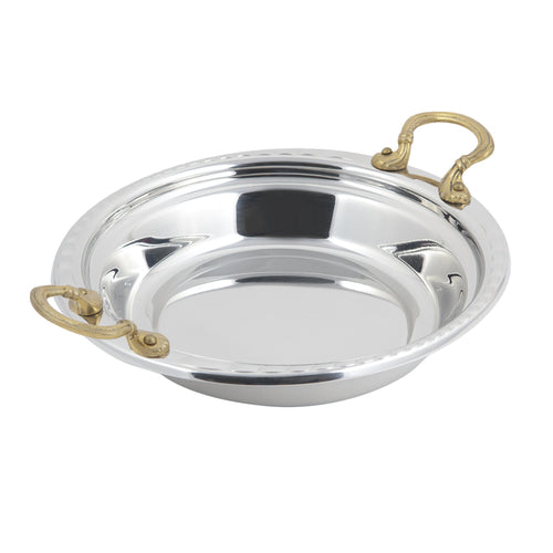 Bon Chef 5655HR 2.5-Qt Casserole Steamtable Dish W/ Round Handle, Arches, Stainless-cityfoodequipment.com