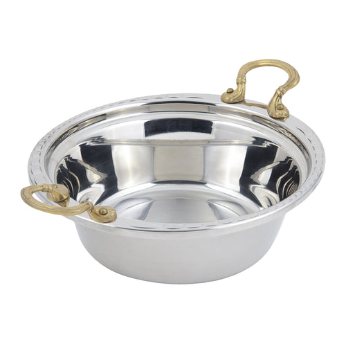 Bon Chef 5656HR 4-Qt Casserole Steamtable Dish W/ Round Handle, Arches, Stainless-cityfoodequipment.com