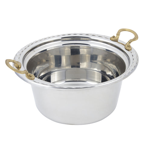 Bon Chef 5660HR 5-Qt Casserole Steamtable Dish W/ Round Handle, Arches, Stainless-cityfoodequipment.com