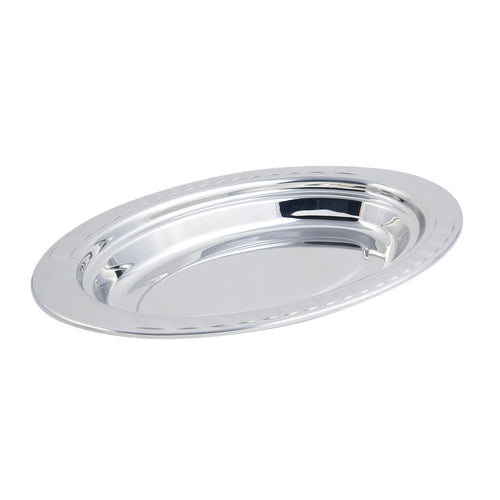 Bon Chef 5688 2.5-Qt Full Oval Food Pan, Arches, Stainless-cityfoodequipment.com