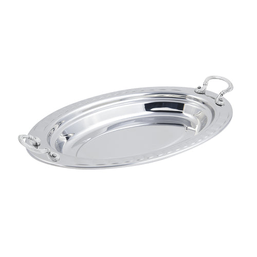 Bon Chef 5688HRSS 2.5-Qt Full Oval Food Pan W/ Round Stainless Handle, Arches-cityfoodequipment.com