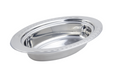 Bon Chef 5699 6.1-Qt Oval Food Pan, 3.5" Deep, Arches, Heavy Gauge Stainless-cityfoodequipment.com