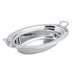 Bon Chef 5699HRSS 6.1-Qt Oval Food Pan, Round Stainless Handle, 3.5" Deep, Arches, Heavy Gauge-cityfoodequipment.com