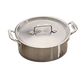 Bon Chef 60000 3 Qt Round Cucina Casserole Dish - Stainless Steel, Silver-cityfoodequipment.com