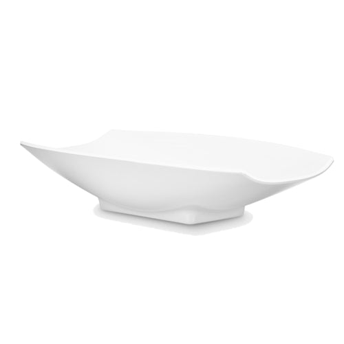 Bon Chef 53704 2 Qt Rectangular Melamine Serving Bowl, White-cityfoodequipment.com