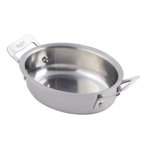 Bon Chef 60028 20 Oz. Oval, Cucina Casserole Dish, 18/8 Stainless-cityfoodequipment.com