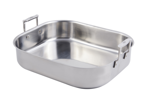 Bon Chef 60010CLD 10-Qt Cucina Rotisserie Pan W/ Induction Bottom, Clad, Stainless-cityfoodequipment.com