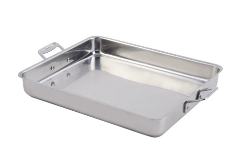 Bon Chef 60012CLD 5-Qt Cucina Food Pan W/ Handles, Clad, Stainless Steel-cityfoodequipment.com