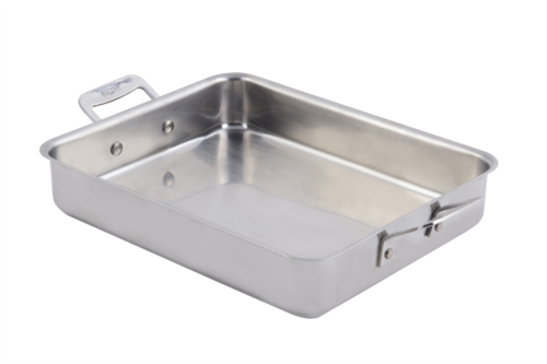 Bon Chef 60013CLD 3 Qt Cucina Food Pan W/ Handles, Clad, Stainless Steel-cityfoodequipment.com