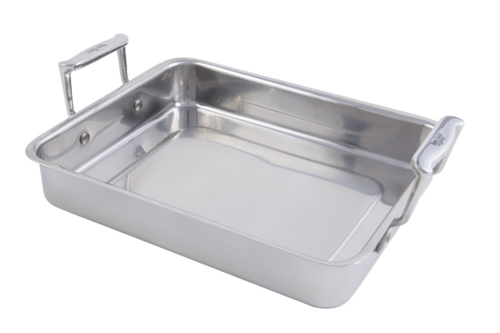 Bon Chef 60013 3-Qt Cucina Food Pan W/ Handles, Stainless Steel-cityfoodequipment.com