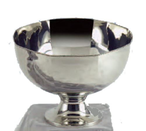 Bon Chef 61322 14" Round Punch Bowl W/ Pedestal, Stainless-cityfoodequipment.com