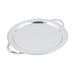 Bon Chef 61335 15" Round Tray W/ Handle & Etching, Border, Stainless Steel-cityfoodequipment.com