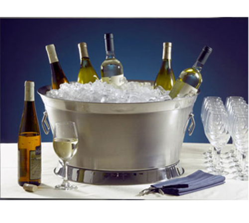 Bon Chef 61283 21 1/8" Round Cooling Tub - 10 3/4"H, Stainless-cityfoodequipment.com