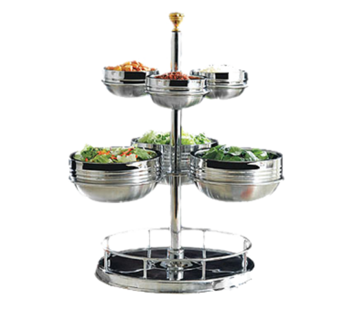 Bon Chef 61100 Revolving Condiment Holder, Stainless (bowls Not Included)-cityfoodequipment.com