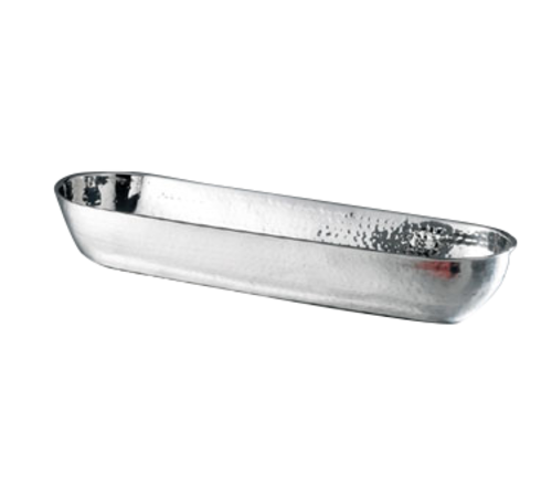 Bon Chef 61216 2 1/2 Qt Long Oval Snack Bowl, Stainless W/ Hammered Finish-cityfoodequipment.com