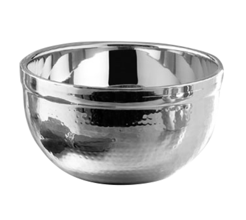 Bon Chef 61245 5 Qt Double Wall Bowl, Stainless W/ Hammered Finish-cityfoodequipment.com