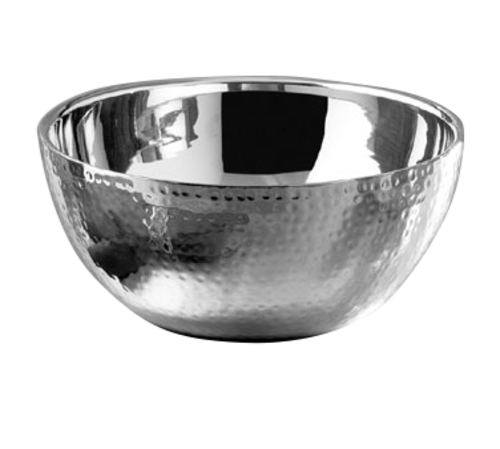 Bon Chef 61260 3 Qt Double Wall Bowl, Stainless W/ Hammered Finish-cityfoodequipment.com