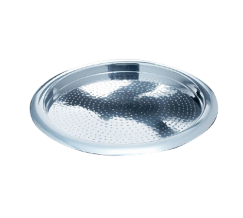 Bon Chef 61278 15 1/2" Round Tray, Stainless W/ Hammered Finish-cityfoodequipment.com