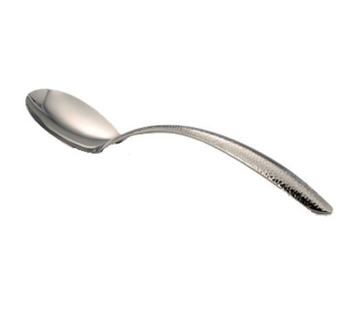 Bon Chef 9457HF 13 1/2" Serving Spoon - 2 Oz, Hammer Finish, 18/8 Stainless-cityfoodequipment.com