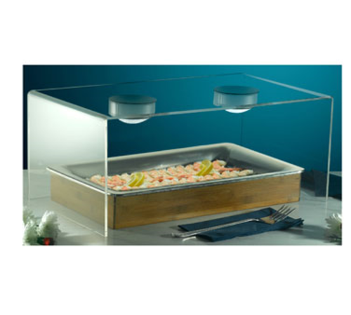 Bon Chef 9328 24 1/2" Cold Wave Breath Guard - Double Sided, Acrylic-cityfoodequipment.com