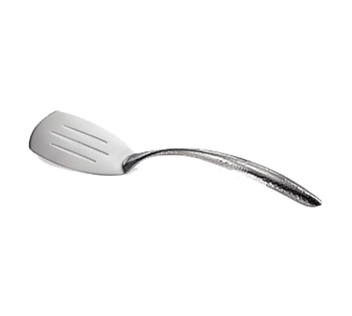 Bon Chef 9460HF 14 3/4" Serving Turner - Slotted, Hammer Finish, 18/8 Stainless-cityfoodequipment.com