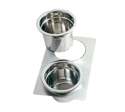 Bon Chef 966040 Full Size Tile Tray W/ Cutouts For (2) 5211, Stainless Steel-cityfoodequipment.com