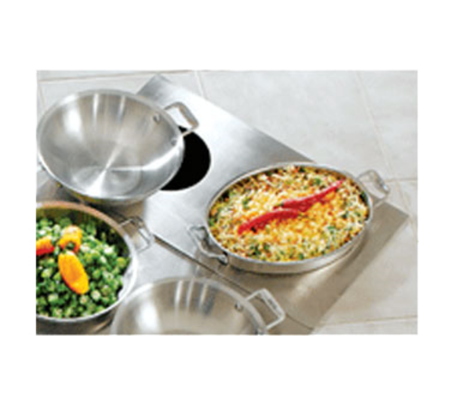 Bon Chef 966052 Custom Cut Tile Tray W/ Cutouts For (1) 60002 & (1) 60005, Stainless-cityfoodequipment.com