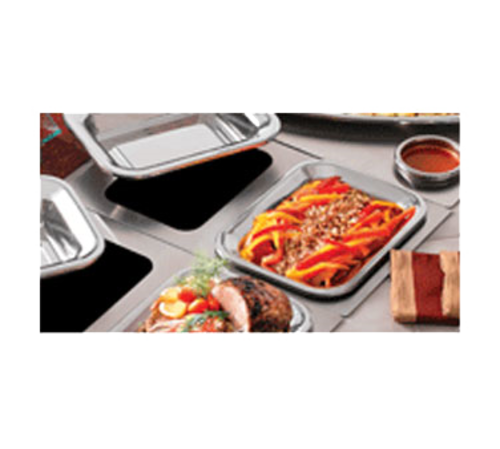 Bon Chef 966053 Custom Cut Tile Tray W/ Cutouts For (2) 5220, Stainless-cityfoodequipment.com