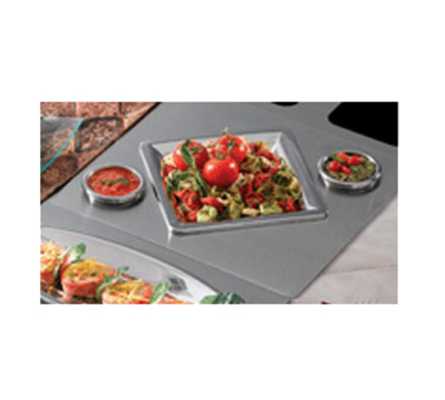 Bon Chef 966152 Custom Cut Tile Tray W/ Cutouts For (1) 5216 & (2) 5225, Stainless-cityfoodequipment.com