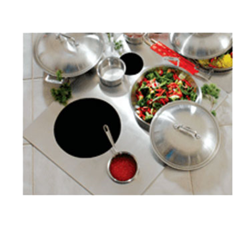 Bon Chef 966250 Custom Cut Tile Tray W/ Cutouts For (2) 60015 & (2) 60009, Stainless-cityfoodequipment.com
