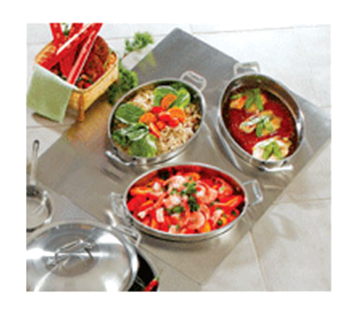 Bon Chef 966251 Custom Cut Tile Tray W/ Cutouts For (3) 60002, Stainless-cityfoodequipment.com
