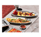 Bon Chef 966252 Custom Cut Tile Tray W/ Cutouts For (2) 5218 & (2) 5225, Stainless-cityfoodequipment.com