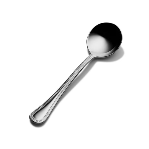 Bon Chef S1001 6.13" Bouillon Spoon With 18/8 Stainless Grade, Sombrero Pattern-cityfoodequipment.com